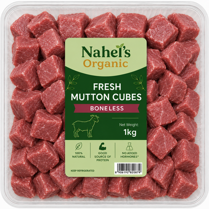 Fresh Mutton Cubes Boneless