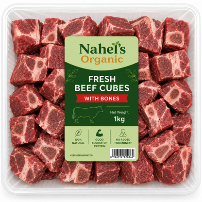 Fresh Beef Cubes with bones