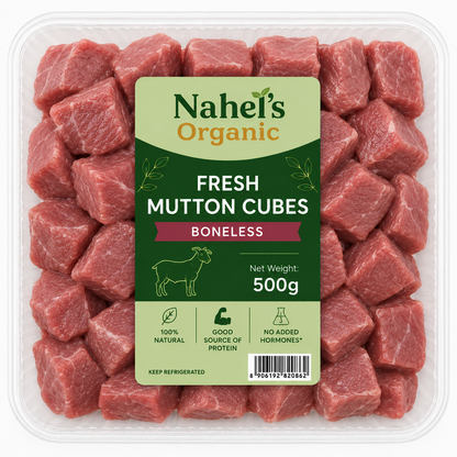 Fresh Mutton Cubes Boneless