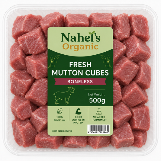 Fresh Mutton Cubes Boneless