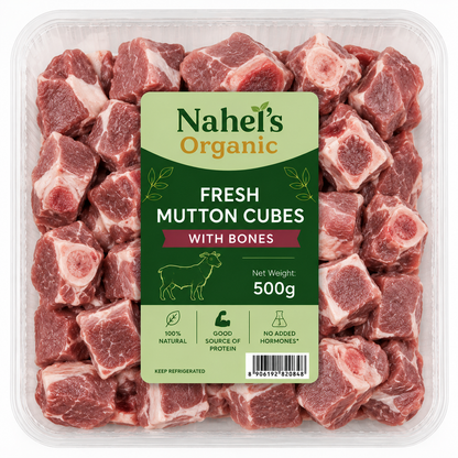 Fresh Mutton Cubes with bones